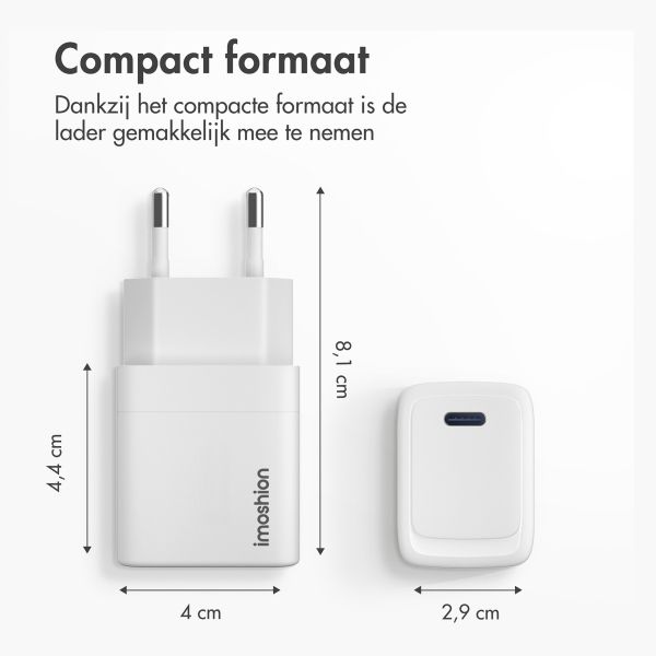 imoshion Adaptateur secteur 20 watts | USB-C - Blanc