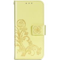 Etui de téléphone Fleurs de Trèfle Galaxy A21s - Jaune