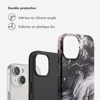 Selencia Coque arrière Vivid Tough iPhone 14 - Chic Marble Black