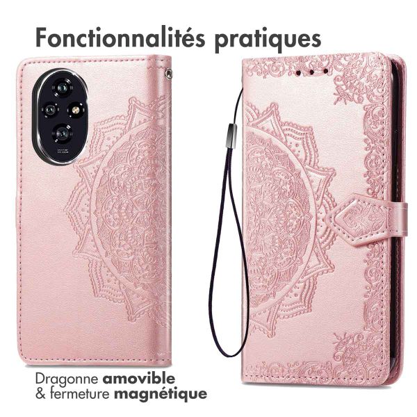 imoshion Etui de télephone Mandala Honor 200 - Rose Doré