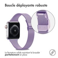 imoshion Bracelet pliant Milanese Apple Watch Series 1 t/m 9 / SE (38/40/41 mm) | Series 10 / 11 (42 mm) - Violet