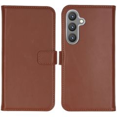 Selencia Étui portefeuille en cuir véritable Samsung Galaxy S24 Plus - Marron clair