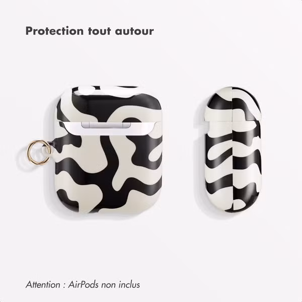 Selencia Coque Vivid Apple AirPods 1 / 2 - Art Wave Black