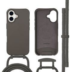 imoshion Coque arrière Color avec cordon amovible et MagSafe Apple iPhone 17 - Black Coffee