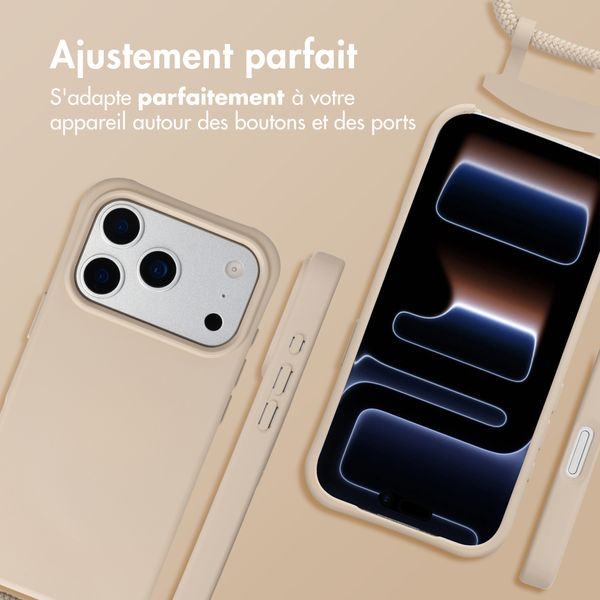 imoshion Coque arrière Color avec cordon amovible et MagSafe Apple iPhone 17 Pro Max - Nude