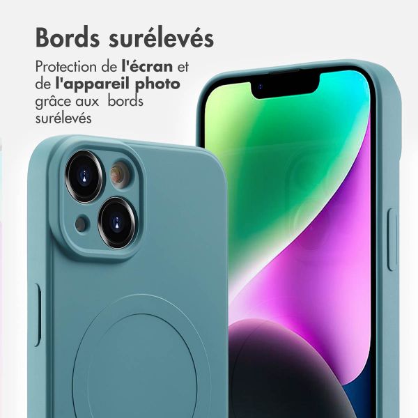 imoshion Coque Couleur avec MagSafe Apple iPhone 14 - Smoke Green
