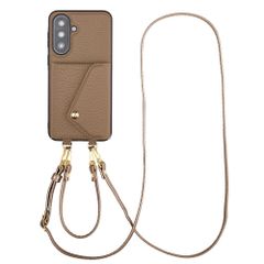Selencia Coque de télephone Sera avec cordon et porte-cartes enveloppe Samsung Galaxy A37 (5G) - Taupe