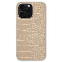iDeal of Sweden Coque Vegan Leather Apple iPhone 15 Pro Max - Warm Beige Croco
