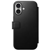 Nomad Étui de télephone portefeuille Modern Leather Folio Apple iPhone 16 - Noir