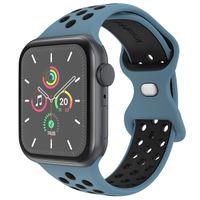 imoshion Bracelet sport⁺ Apple Watch Series 1 á 11 / SE / Ultra (44/45/46/49 mm) - Taille S/M - Celestial Teal & Black