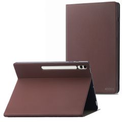 Accezz Coque tablette Classic Samsung Galaxy Tab S10 Plus / Tab S9 FE Plus / Tab S9 Plus - Marron