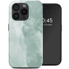 Selencia Coque arrière Vivid avec MagSafe iPhone 15 Pro - Marble Grayed Jade