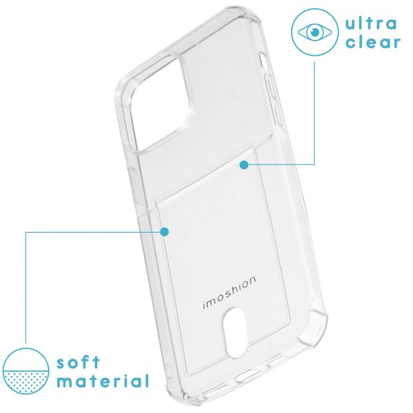 imoshion ﻿Coque silicone avec support de passe iPhone 13 Pro Max - Transparent