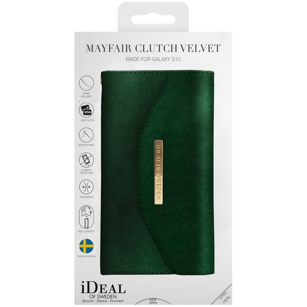 iDeal of Sweden Mayfair Clutch Velvet Samsung Galaxy S10 - Vert