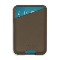 Accezz Porte-cartes en cuir - Compatible avec MagSafe et Qi2 - Coffee Brown