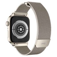 Uniq Bracelet Dante Mesh Milanese en acier Apple Watch Series 1 t/m 9 / SE (38/40/41 mm) | Series 10 / 11 (42 mm) - Starlight