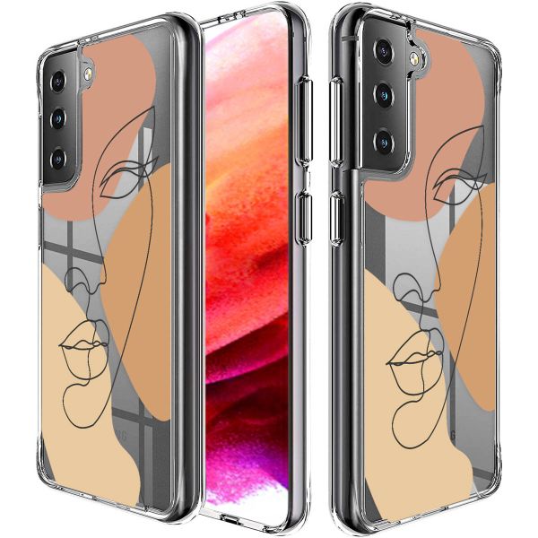 imoshion Coque Design Samsung Galaxy S21 FE - LIne Art Color Face