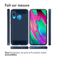 imoshion Coque Brushed Samsung Galaxy A40 - Bleu foncé