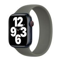 Apple Bracelet Boucle unique en Silicone Apple Watch Series 1 - 11 / SE / Ultra (44/45/46/49 mm) - Taille 7 - Olive