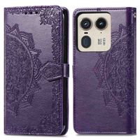 imoshion Etui de téléphone portefeuille Mandala Motorola Edge 50 Ultra - Violet