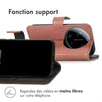 imoshion Étui de télephone portefeuille de luxe Xiaomi 17 Ultra - Marron