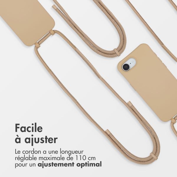 imoshion Coque arrière Color avec cordon amovible et MagSafe Apple iPhone 16e - Nude