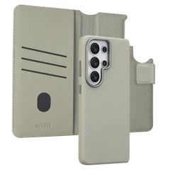 Accezz Étui de télephone portefeuille en cuir 2-en-1 avec MagSafe Samsung Galaxy S26 Ultra - Light Grey