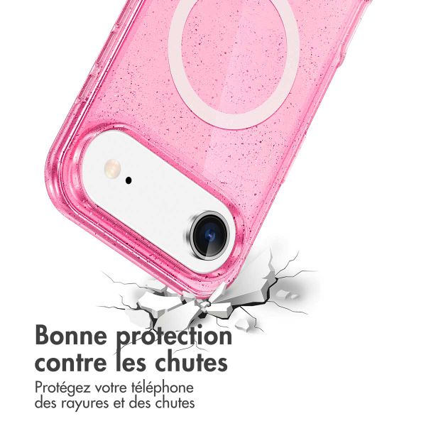 imoshion Coque Pailletée avec MagSafe Apple iPhone Air - Rose