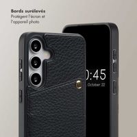 Selencia Coque de télephone Nova avec cordon et porte-cartes Samsung Galaxy S24 / S25 - Noir