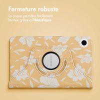 imoshion Coque tablette Design rotatif à 360° Samsung Galaxy Tab A9 8.7 pouces - Yellow Flowers