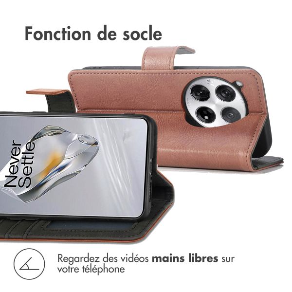 imoshion Étui de télephone portefeuille OnePlus 12 - Marron