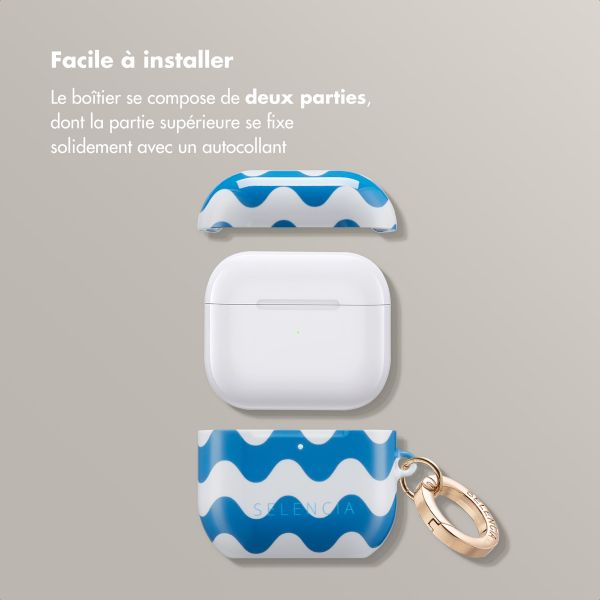 Selencia Coque Vivid Apple AirPods 4 - Wave Vibes Classic Blue