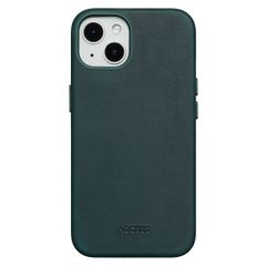 Accezz Coque MagSafe en cuir vintage Apple iPhone 13 - Smokey Green