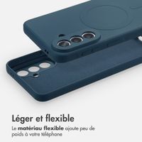 imoshion Coque Couleur avec MagSafe Samsung Galaxy A57 (5G) - Bleu foncé