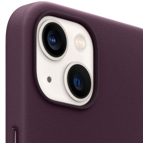 Apple Coque Leather MagSafe Apple iPhone 13 Mini - Dark Cherry
