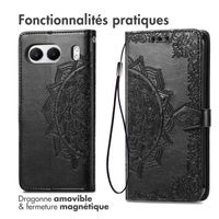 imoshion Etui de téléphone portefeuille Mandala OnePlus Nord 4 - Noir