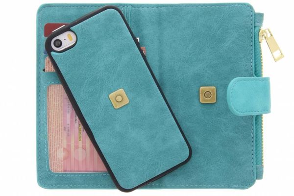 Porte-monnaie de luxe iPhone SE / 5 / 5s - Turquoise