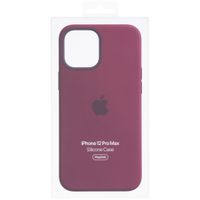 Apple Coque en silicone MagSafe iPhone 12 Pro Max - Plum