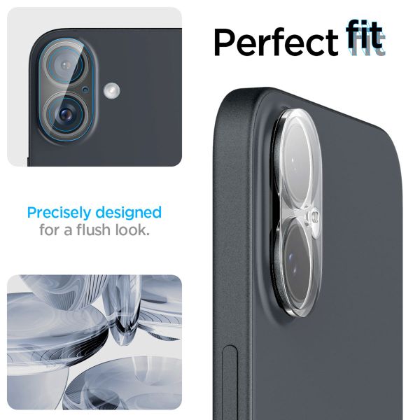 Spigen GLAStR EZ Fit Optik Protection d'objectif de caméra (pack de 2) Apple iPhone 16 / 16 Plus - Crystal Clear