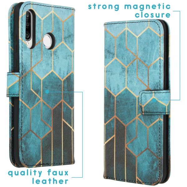 imoshion Coque silicone design Huawei P30 Lite - Green Honeycomb