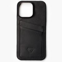 Wachikopa Coque Full Wrap C.C. avec 2 porte-cartes iPhone 15 Pro Max - Black