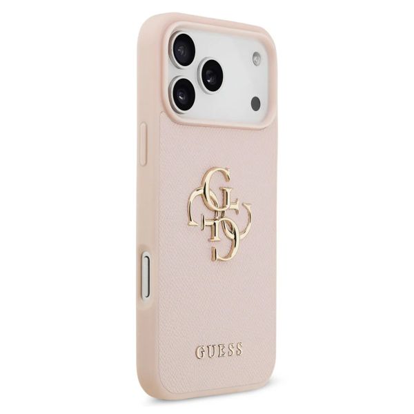 Guess Coque Big 4G Logo Grained Apple iPhone 17 Pro Max - Rose