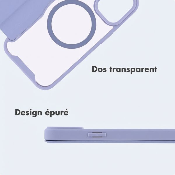 imoshion Bookcase transparente avec MagSafe Apple iPhone 15 - Lilas