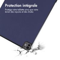 imoshion Coque tablette Trifold Apple iPad Pro 13 (2024) M4 - Bleu foncé