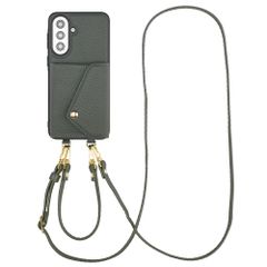Selencia Coque de télephone Sera avec cordon et porte-cartes enveloppe Samsung Galaxy A57 (5G) - Sage Green