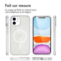 imoshion Coque Pailletée avec MagSafe Apple iPhone 12 (Pro) - Paillettes Transparent