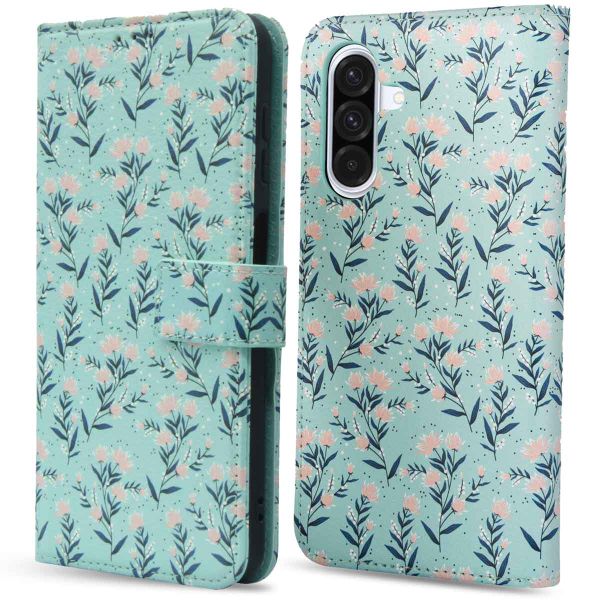 imoshion Étui de téléphone portefeuille Design Samsung Galaxy A36 - Blue Flowers