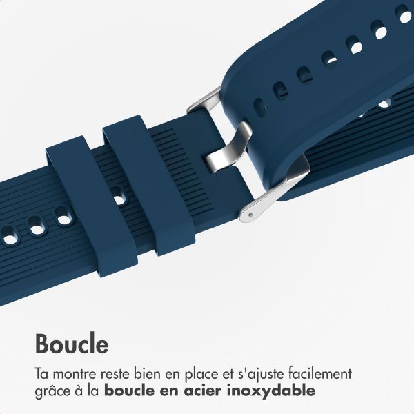 imoshion Bracelet en silicone OnePlus Watch 3 / 2 / 2R / Oppo Watch X2 / X - Bleu foncé