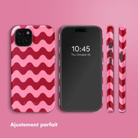 Selencia Coque arrière Vivid Tough avec MagSafe iPhone 15 - Wave Vibes Lipstick