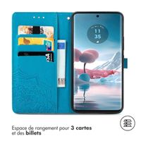 imoshion Etui de télephone Mandala Motorola Edge 40 Neo - Turquoise
